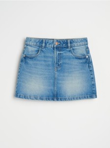 Jeansowa spódnica mini - niebieski