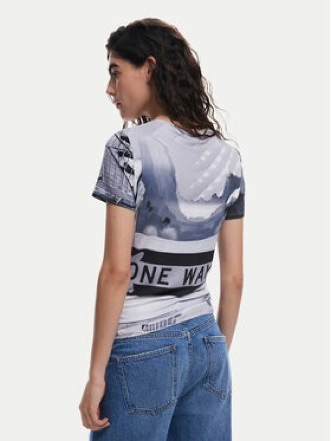 Desigual T-Shirt Potomac 25SWTKA0 Szary Slim Fit