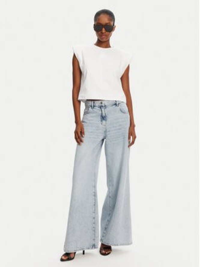 Patrizia Pepe T-Shirt 2M4443/J289-W103 Biały Regular Fit