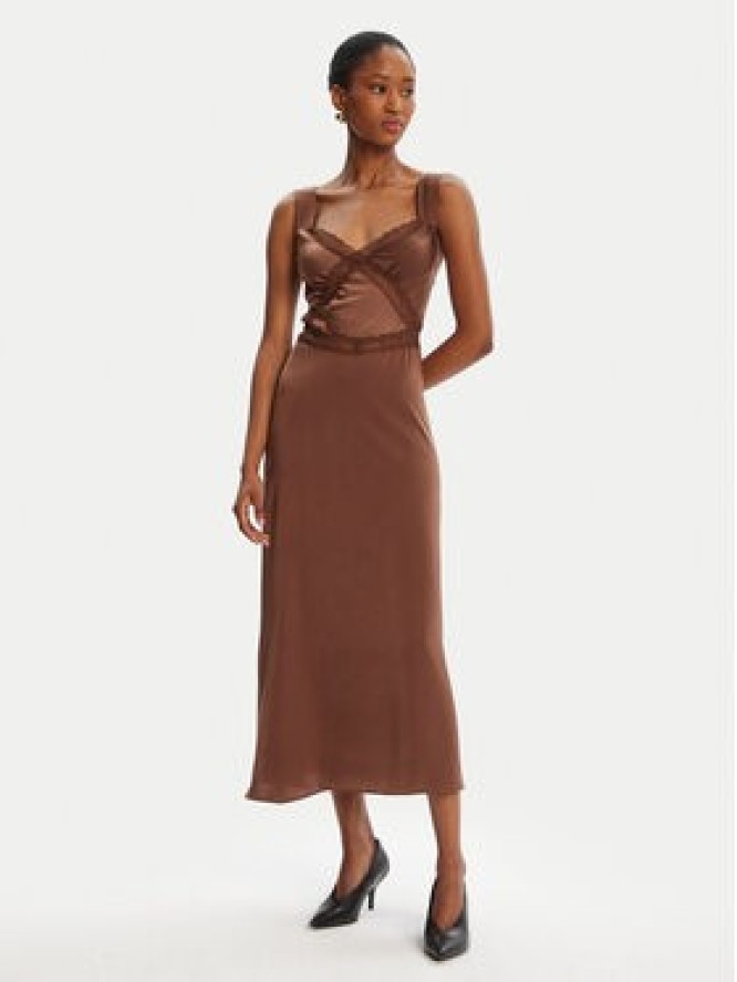 Bardot Sukienka koktajlowa Emory Lace Slip 58603DB Brązowy Regular Fit