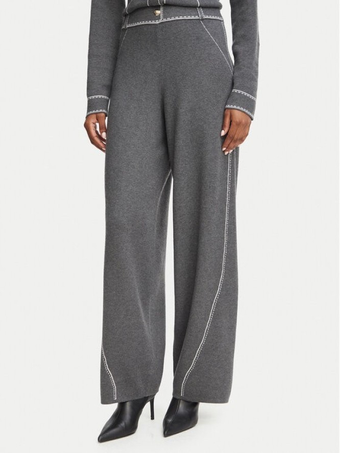Liu Jo Sport Spodnie dzianinowe TF6077 MS59L Szary ciemny Regular Fit