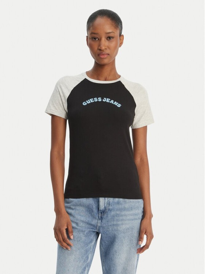 Guess Jeans T-Shirt W6GIB0 J1314 Czarny Regular Fit