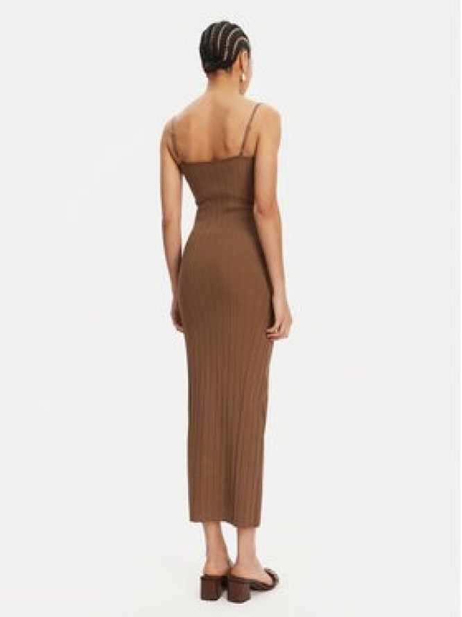 JACQUEMUS Sukienka dzianinowa 24E241KN358-2355 Brązowy Regular Fit