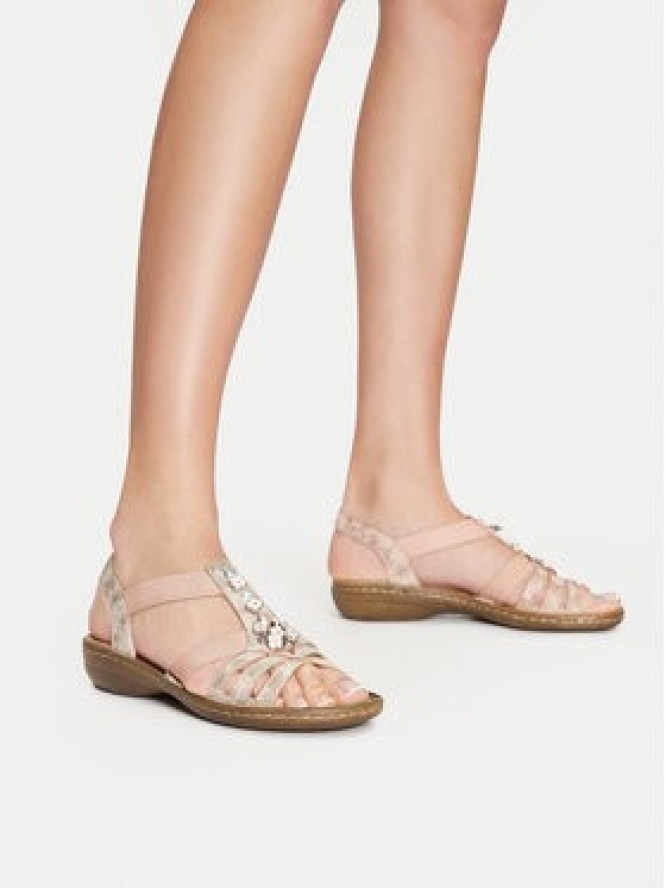 Rieker Sandały 60855-31 Różowy