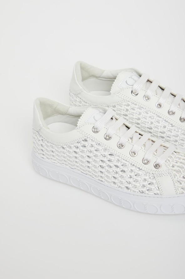 Sneakersy damskie skórzane CESARE CASADEI