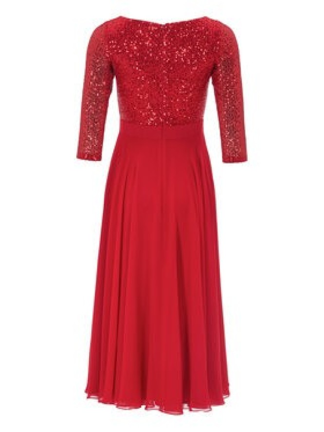 Swing Sukienka koktajlowa 5AH21600 Czerwony Regular Fit