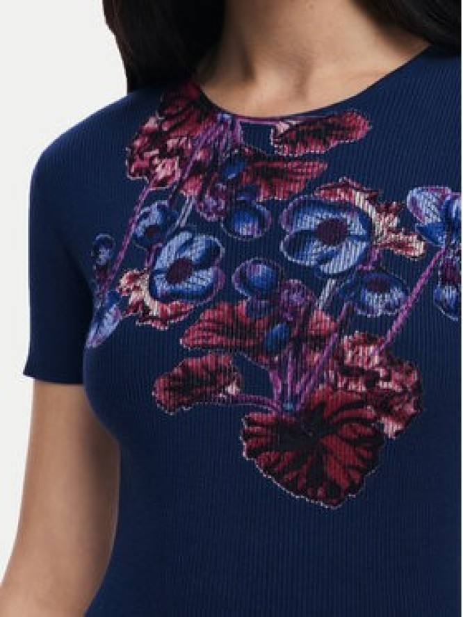 Desigual Sukienka codzienna 25SWVF13 Granatowy Slim Fit