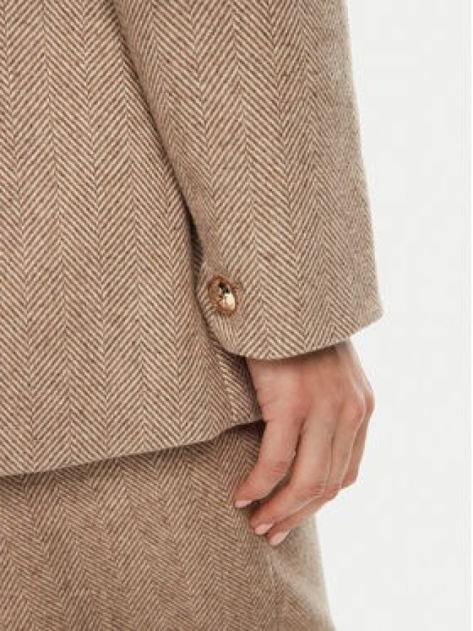 Bruuns Bazaar Marynarka Baki BBW4290 Beżowy Slim Fit