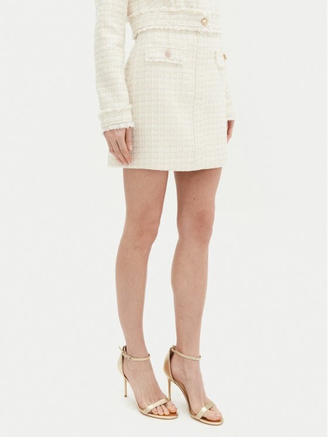 Guess Spódnica mini W5RD63 WGW82 Beżowy Regular Fit