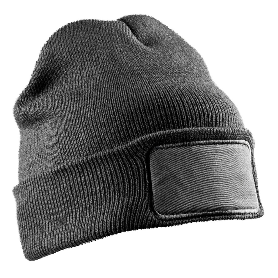 Czapka Unisex Dla Dorosłych Z Podwójną Dzianiną Z Naszywką Drukarki