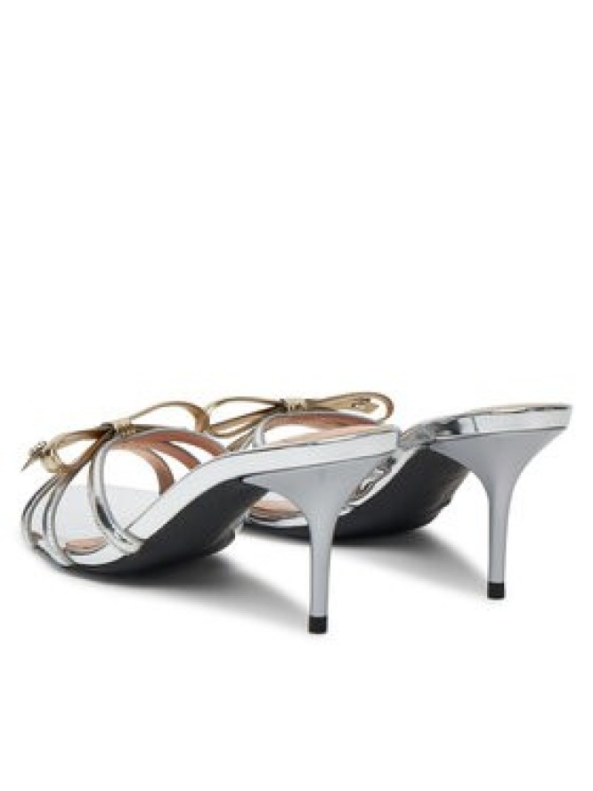 LOVE MOSCHINO Klapki JA28036G1MJE190A Srebrny