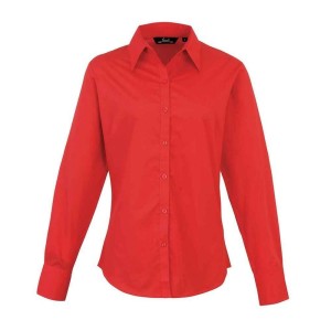 Bluzka Damska Z Długim Rękawem Z Popeliny