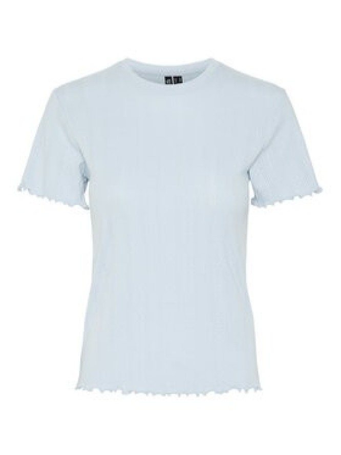 Pieces T-Shirt Fia 17155480 Błękitny Regular Fit