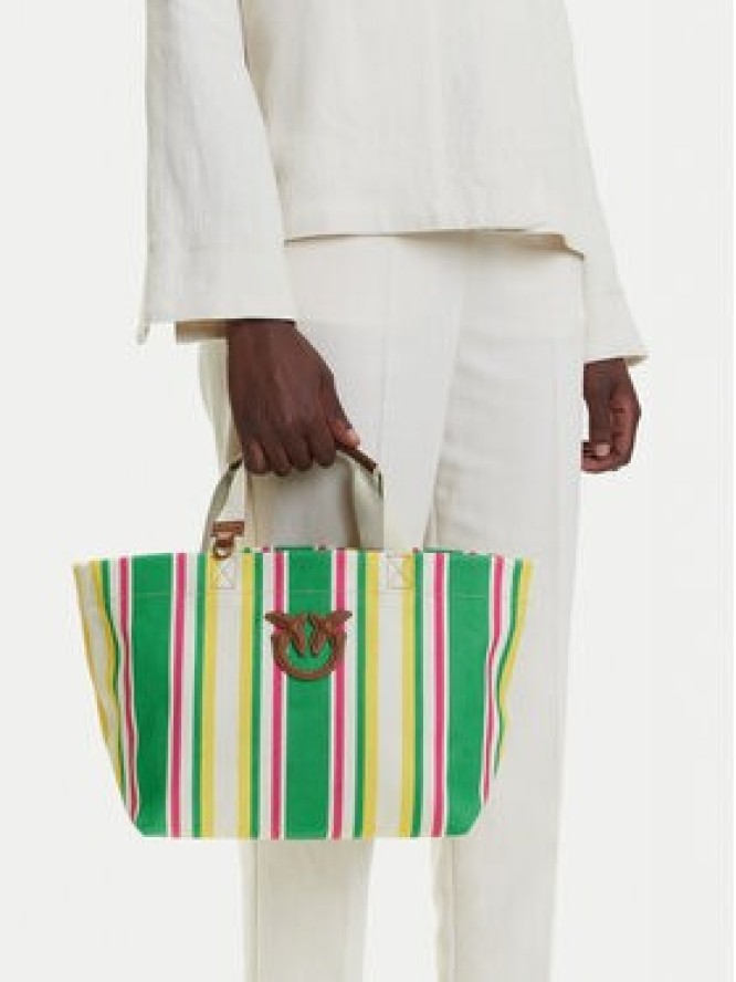 PINKO Torebka Shopping Bag Medium PE 25 PLTT 104753 A2G5 Zielony
