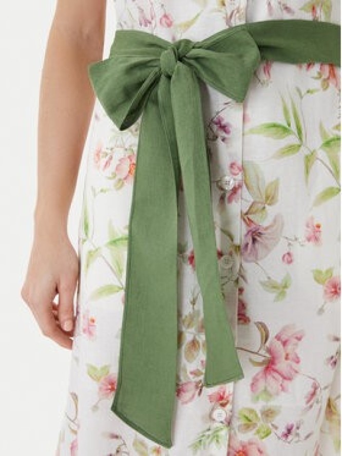 Luisa Spagnoli Sukienka koszulowa Pilea 543227 Écru Regular Fit