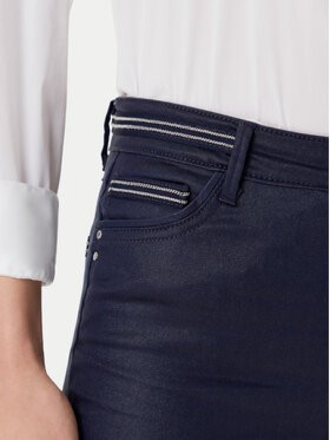 Morgan Spodnie materiałowe 212-PALONA Granatowy Slim Fit