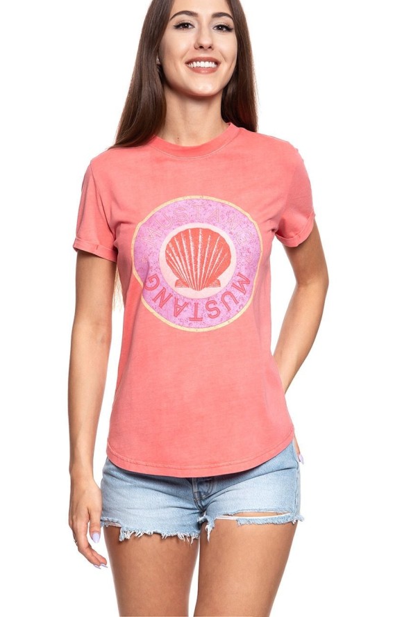 MUSTANG T SHIRT DAMSKI Alina C Print Porcelain Rose 1009475 8204