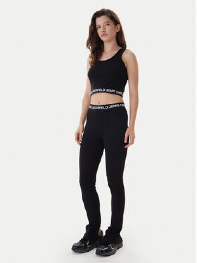 Karl Lagerfeld Jeans Legginsy B1W10091 Czarny Regular Fit