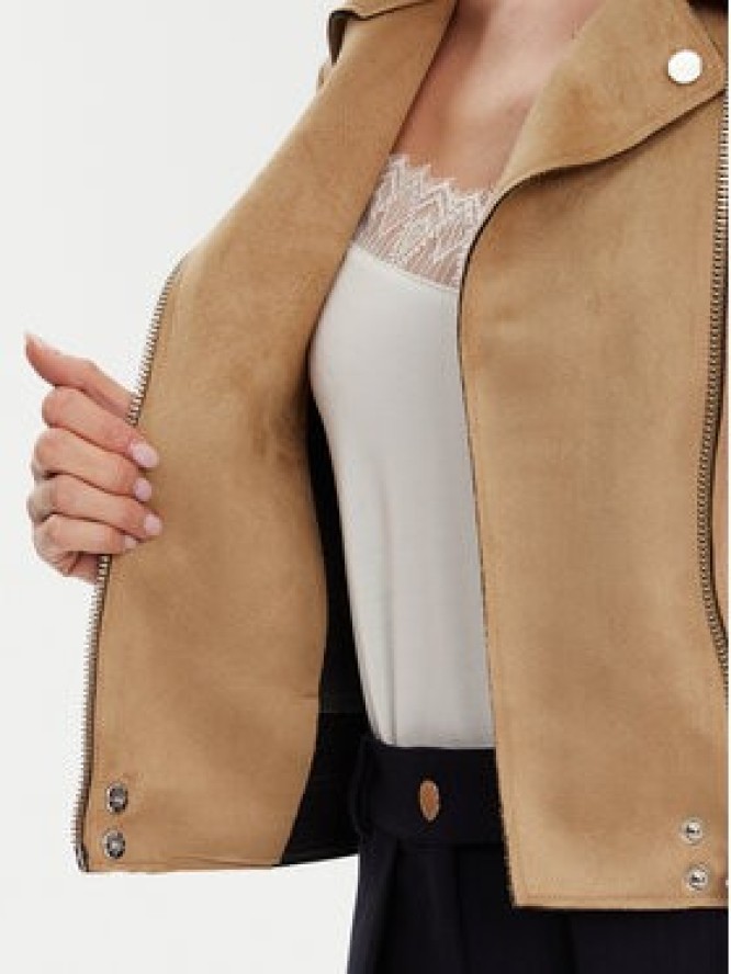 Morgan Kurtka z imitacji skóry 241-GOUSMI Beżowy Regular Fit