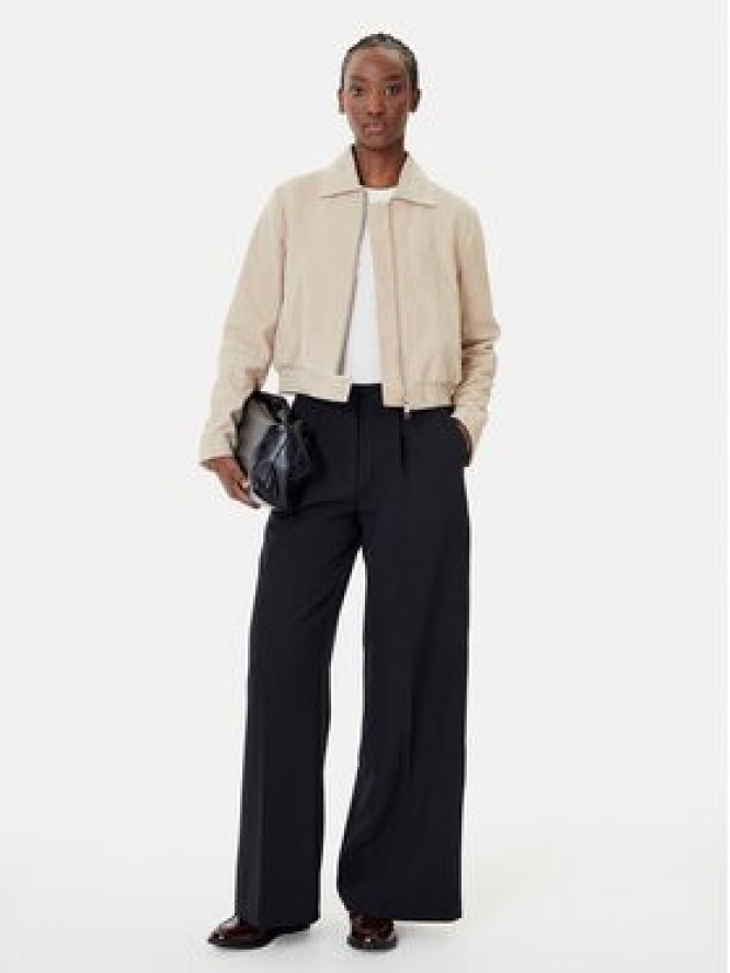 BOSS Kurtka skórzana Salene 50552203 Beżowy Regular Fit