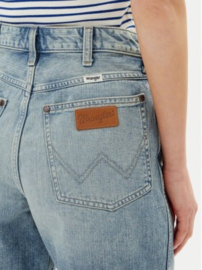 Wrangler Szorty jeansowe Jort 112362710 Niebieski Relaxed Fit