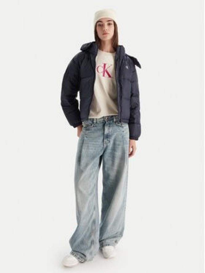 Calvin Klein Jeans Kurtka puchowa Essential LV047D501G Granatowy Relaxed Fit