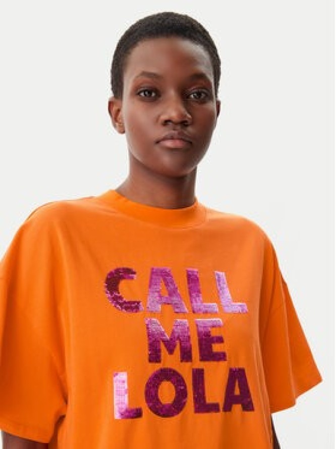 LOLA CASADEMUNT T-Shirt LS2515054 Pomarańczowy Relaxed Fit