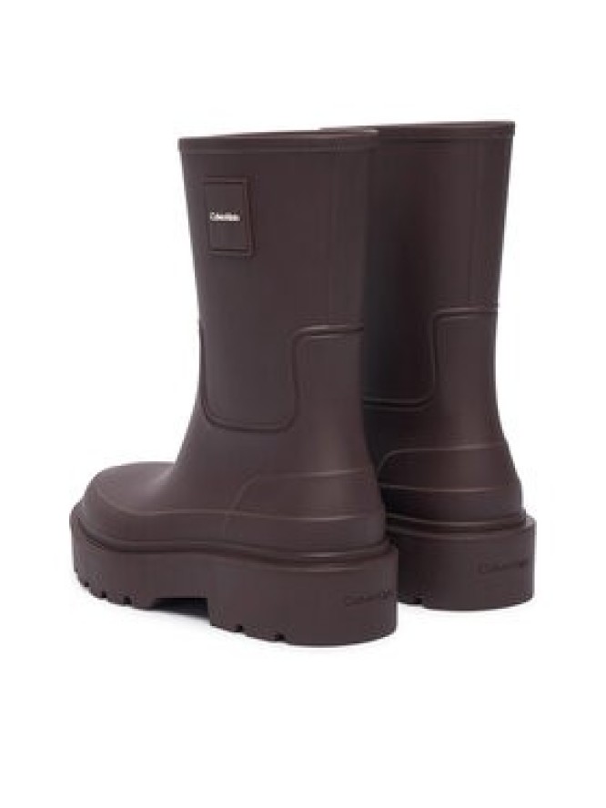 Calvin Klein Kalosze Rainboot Rubber HW0HW03179 Brązowy ciemny