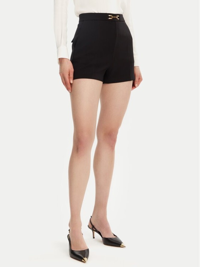Elisabetta Franchi Szorty materiałowe SH-007-51E2-V240 Czarny Regular Fit