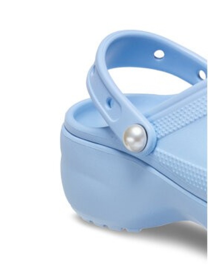 Crocs Klapki Classic Platform Pearl Clog 211231 Niebieski