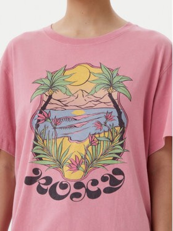 Roxy T-Shirt ERJZT05905 Różowy Oversize