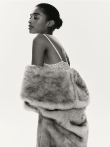 Płaszcz z imitacji futra - wielobarwny