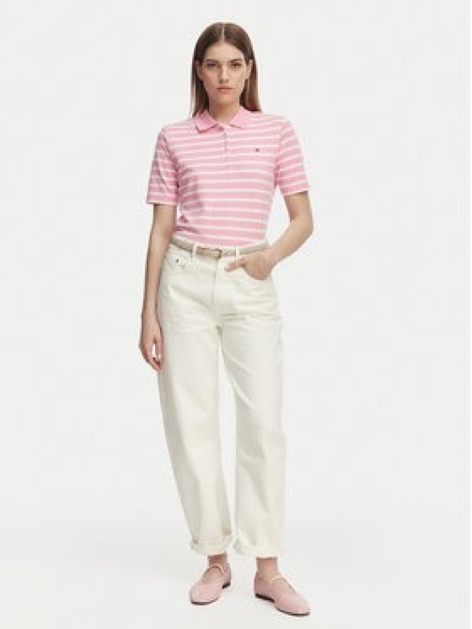 Tommy Hilfiger Polo 1985 WW0WW43224 Różowy jasny Regular Fit