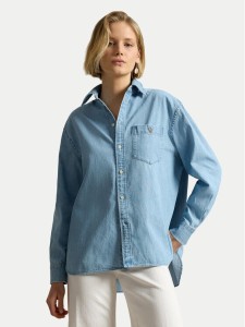 Polo Ralph Lauren Koszula jeansowa 211B17139001 Niebieski jasny Oversize