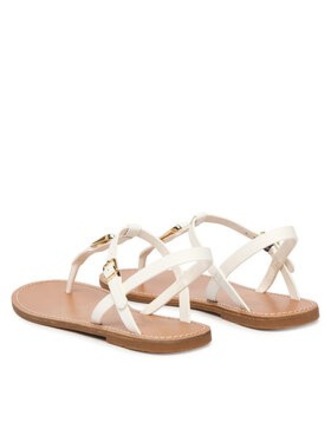 Tommy Hilfiger Sandały Leather Thong Sandal FW0FW09127 Biały