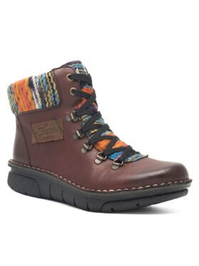 Rieker Trzewiki 73343-35 Bordowy