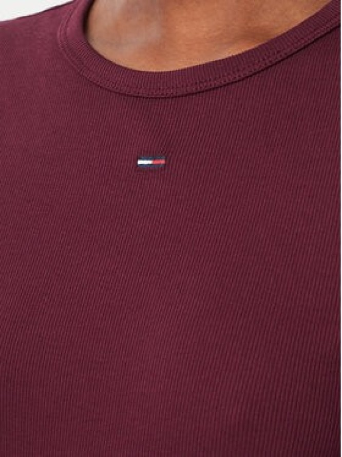 Tommy Jeans T-Shirt EssentialDW0DW17383 Fioletowy Slim Fit