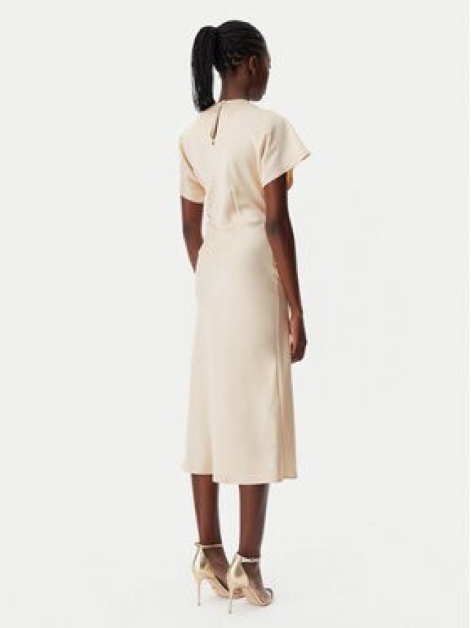 Rinascimento Sukienka wieczorowa CFC0122932003 Beżowy Regular Fit