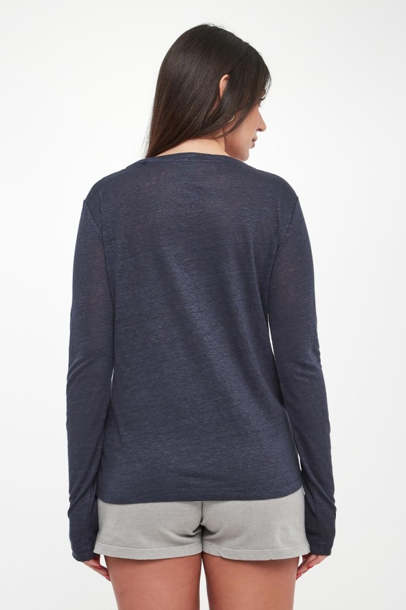 Longsleeve damski lniany Cale ECOALF