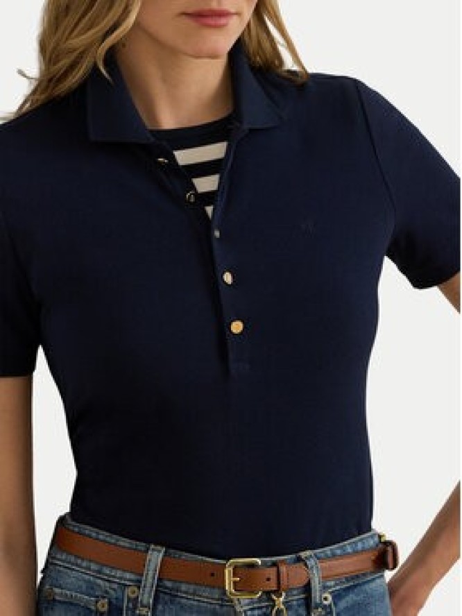 LAUREN RALPH LAUREN Polo 200679219028 Granatowy Regular Fit