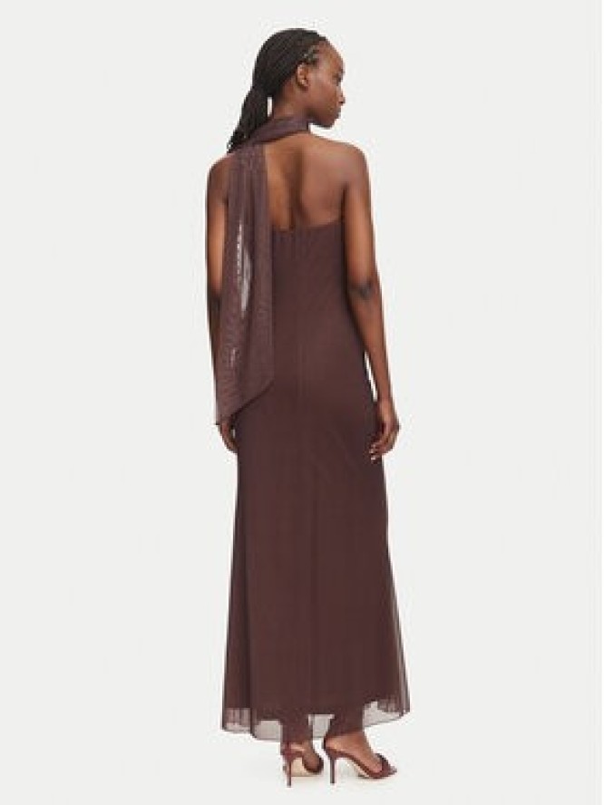 Vero Moda Sukienka letnia Rosetta 10356030 Brązowy ciemny Regular Fit