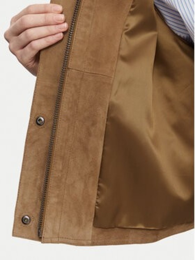 Weekend Max Mara Kurtka skórzana Abito 2625446061 Brązowy Regular Fit