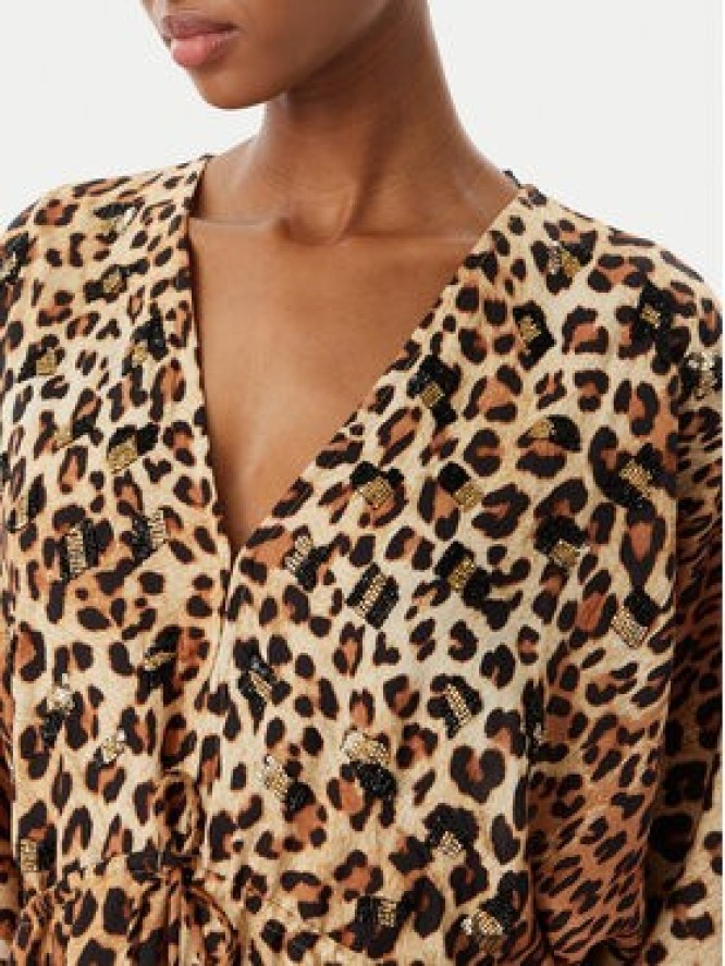 LOLA CASADEMUNT Sukienka letnia LS2616015 Brązowy Regular Fit
