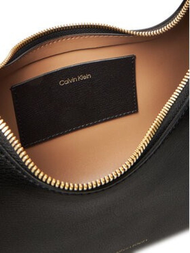 Calvin Klein Torebka Foil Logo Conv Shou?Lder Bag LV04F3272G Czarny