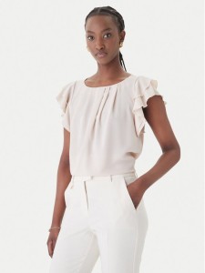 Rinascimento Bluzka CFC0127449003 Beżowy Regular Fit