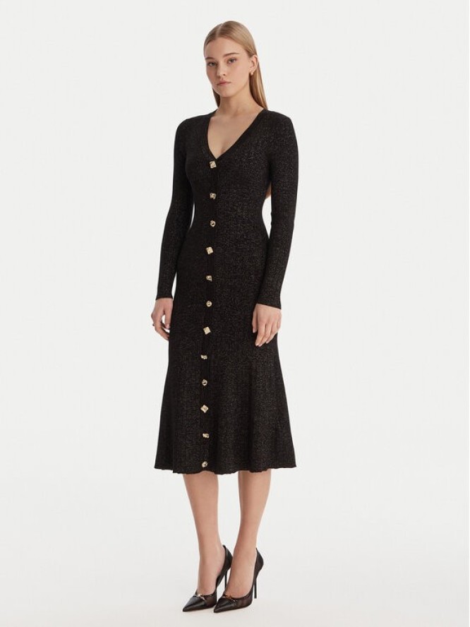 Guess Sukienka dzianinowa W6RK02 Z3700 Czarny Regular Fit