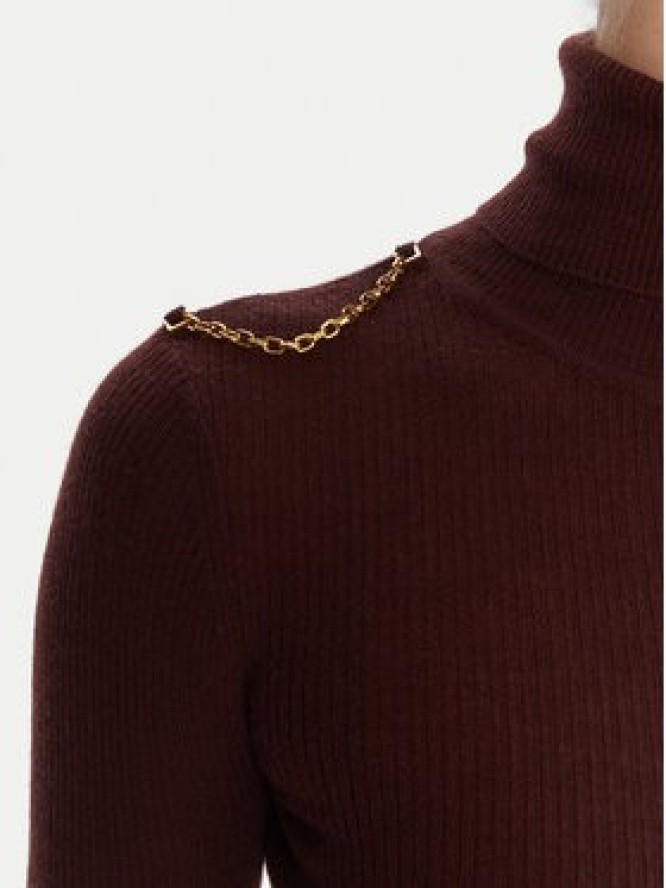 Elisabetta Franchi Golf MK-43B-57E2-V320 Bordowy Regular Fit