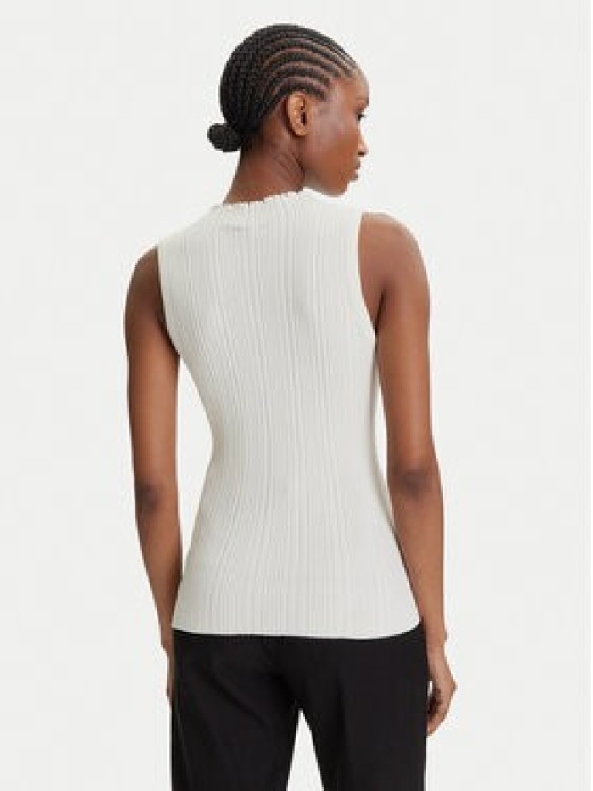 HUGO Bluzka Sarepilk 50542597 Écru Slim Fit