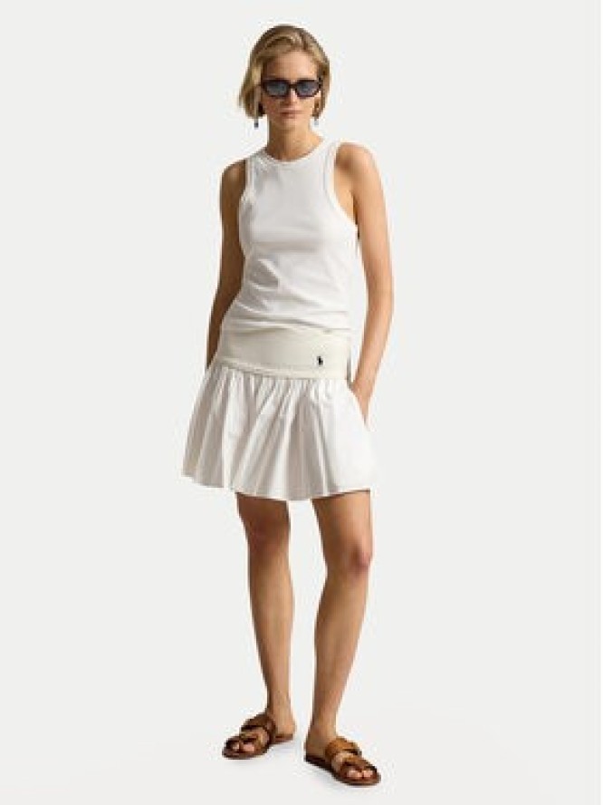 Polo Ralph Lauren Spódnica mini 211A12965002 Biały Regular Fit