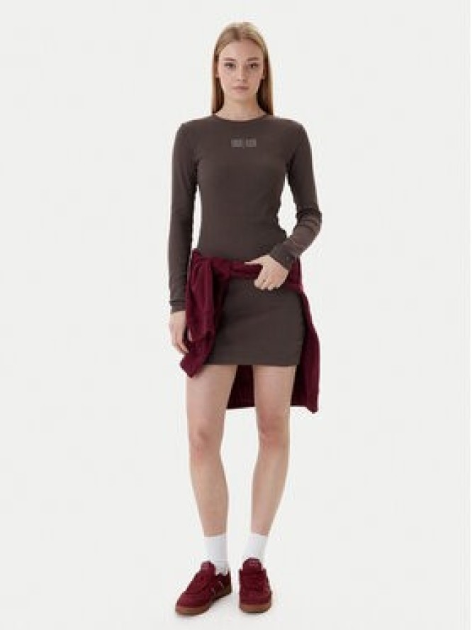 Tommy Jeans Sukienka codzienna Linear DW0DW21902 Brązowy Slim Fit